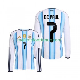 Maillot/Tenue Argentine Rodrigo De Paul 7 World Cup Domicile 2026 Manche Longue